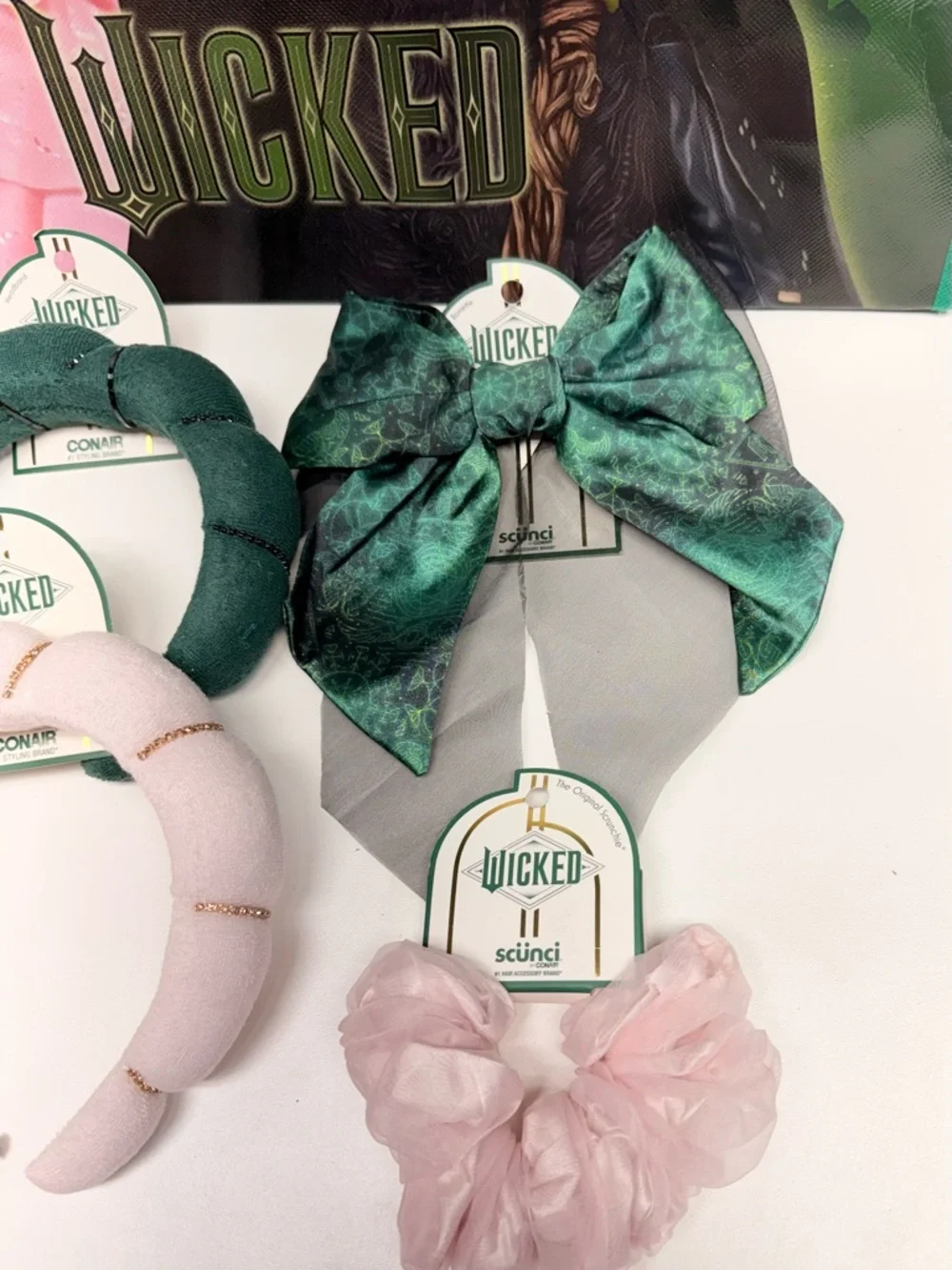 Wicked Themed Hair Accessories and Shopping Bag Set - NWT